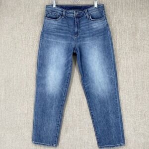 Joes Jeans Womens 31 Blue Niki Mid Rise Boyfriend Straight Leg Whiskering Denim